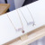Fashion Love Letter Girls' Necklace Japanese and Korean New Versatile Zircon Peach Heart Clavicle Chain Love Necklace Wholesale