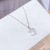 Korean Simple Graceful Opal round Beads Exquisite Micro-Inlaid Necklace Young Girl Personalized All-Match Clavicle Chain Neck Chain Wholesale