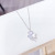 Korean Style Flower Necklace All-Match and Fresh Micro-Inlaid Shell Three-Petal Heart Clavicle Chain Women's Necklace Women's Jewelry Ornament