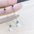 Sterling Silver Needle Haibei Tassel Earring Simple All-Match Fashionmonger Eardrops Personalized Long Elegant Zircon Ornament