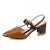 British Style Sandals for Women Summer 2020 New All-Match High Heel Thick Heel Toe Box Simple Pointed-Toe Hollowed Pumps Women