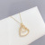 European and American Heart-Shaped Large and Small Diamond-Embedded Heart-Shaped Pendant Factory Direct Sales Spot Gold-Plated Zircon Peach Heart Necklace Wholesale