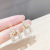 Korean Dongdaemun Short Small Luxury Full-Face Pearl Stud Earrings 925 Silver Needle Internet Celebrity Elegant Wild Earrings Women