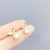 Fashion Design Opal Rabbit Stud Earrings Sterling Silver Needle Earrings Ins Korean Style Graceful Hypoallergenic Women's Earrings