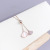 2020 New Pull-out Full Diamond Opal Fan-Shaped Small Skirt Pendant Titanium Steel Necklace Multiple Ways to Wear Jewelry