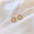 round Ring Earrings Frosty Style Stud Earrings Sterling Silver Needle Earrings Simple and Compact Korean Online Influencer Refined Female Eardrop Jewelry