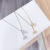 Cross-Border Quake Necklace Micro Inlaid Zircon Clavicle Chain Environmental Protection Electroplating Real Gold Necklace Female Creative Personality Ornament