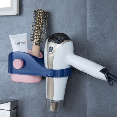 Z50 Hair Dryer Rack Punch-Free Toilet Supplies Bathroom Electric Hair Dryer Storage Rack Wall-Mounted Multifunctional Shelf