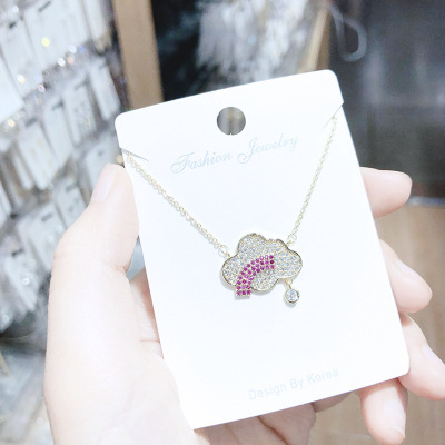 Korean Style Personalized Design Rainbow Necklace All-Match Fashion Rainbow Yunqiao Female Necklace Student Customizable Wholesale