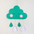 INS Decoration Nordic Style Children's Tent Decoration Cloud Felt Water Drop Raindrop Pendant Photography Props Style 2