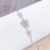 Korean Style Fashion Small Fresh Diamond Flower Sweet Cutout Five Petal Flower Bracelet Micro Inlaid 3A Zircon Jewelry Female Accessories