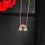 Rainbow Necklace Mori Style Japanese and Korean New All-Match Internet Celebrity Same Style Girl Niche Clavicle Chain Necklace Factory Wholesale