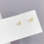 South Korea Dongdaemun Butterfly Micro Inlaid Zircon Sterling Silver Needle Stud Earrings Cute and Compact Full Diamond Fresh and Cute Earrings Female