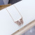 Factory Direct Supply Full Zircon Fashion Sweet Elegance Birthday Gift Necklace Butterfly Necklace Female Clavicle Chain Jewelry