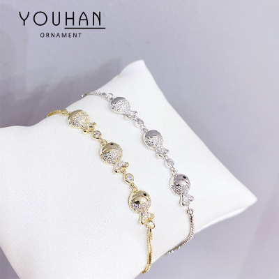 2020 New Bracelet Korean Bracelet Pull Full Diamond Bracelet Adjustable Pull Bracelet Female Accessories Wholesale