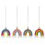 Hand-Woven Rainbow Automobile Hanging Ornament Vintage Nordic Style Home Decoration Ornaments Cotton String Wooden Bead Car Fragrance Aromatherapy Ornament