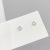 Earrings Sterling Silver Needle Three Pairs Fine Zircon-Embedded Earrings Korean Style Personality Pearl One Card Multi-Pair Earings Set for Women