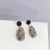 High-Grade French Style Retro Internet Hot Earrings Hong Kong Style Crystal Earrings Trendy Special-Interest Design Personalized Sterling Silver Needle Earrings