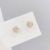 Cross-Border Supply Korean Style Earrings Micro-Inlaid Diamond round Zircon Stud Earrings for Women Sterling Silver Needle Earrings Earring Ornament