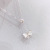 2020 New Fritillary Clavicle Chain Korean Zircon Bow Long Sweater Chain Personality Fashion Super Fairy Necklace for Women