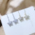 925 Silver Needle Pentagram Earrings Korean Graceful Online Influencer Same Style Earrings Exaggerated Rhinestone Studs Personalized Earrings Female