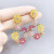 3A Color Zircon Flower Cluster Earrings 925 Silver Needle Female Mori Style Fairy Temperamental Eardrops Earrings Factory