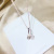 Weiya Live Broadcast Same Zircon Spoon Fork Necklace Female Necklace Three Meals a Day Theme Ornament High-Profile Figure Wholesale