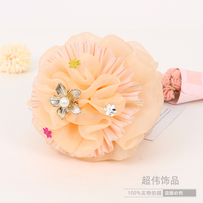 Korean Fabric Grip Updo Paw Barrettes Hairpin Flower Ponytail Clip Sweet Elegant Hair Accessories