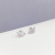 Three-Piece Set Zircon Set Series Korean Style Sterling Silver Needle All-Match Temperament Little Swan Earrings Delicate Earrings