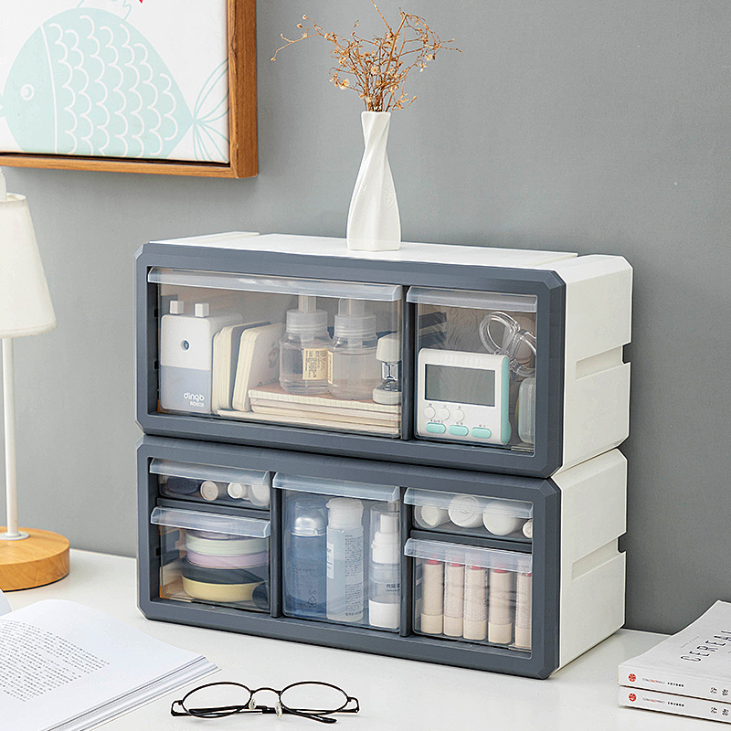 乐高积木玩具收纳盒收纳箱叠加壁挂置地多场景适用手账化妆品收纳