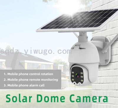 Solar Camera 4gwifi Ball Machine Ptz Rotating Remote Monitoring Alarm Hd VideoF3-17162