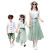 Parent-Child Clothing Summer Clothing a Family of Three Hanfu 2021 Boys and Girls Mother-Daughter Suit Mother-Child Mother-Daughter Matching Outfit Skirt Wholesale