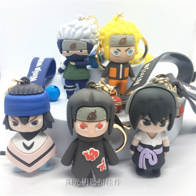 Japanese and Korean Fashion Cartoon Anime Naruto Keychain Pendant Backpack Car Mobile Phone Ornaments Small Gift Cute