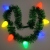 Coolette New Christmas 7led Light Bulb Wool Tops Garland Color Bar Luminous Necklace