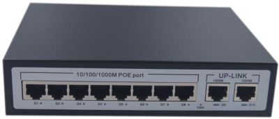 Full PoE Switch Standard 8ge + 2ge Port Gigabit 250 M