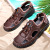 Men's Closed Toe Sandals Trendy Cowhide 2021 Summer New Breathable Hollow Hole Shoes Men's Outdoor Casual Beach Shoes