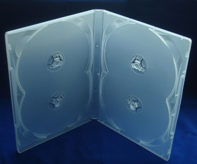 14mm 3discs matt clear dvd case without tray