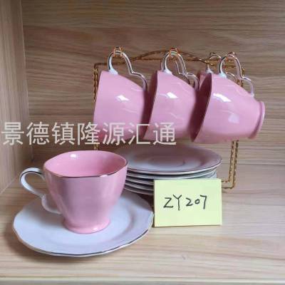 Coffee Set Coffee Set Coffee Spoon Ceramic Cup Water Cup Six Cups Saucer Thermos Teapot Tea Set Scented Tea Cup
