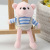 Four-Sided Elastic Foam Shoulder Strap Bear Doll Striped Cute Bear Doll Green Pink BEBEAR Plush Toy Wholesale