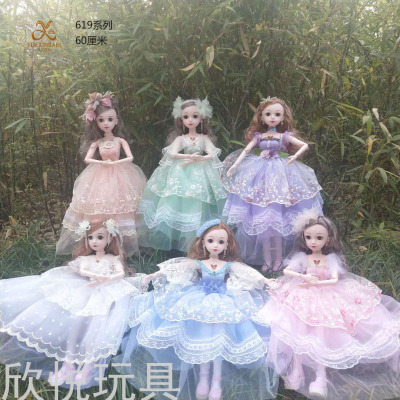 60cm Simulation Barbie Doll Super Puffy Wedding Dress Princess Factory Direct Sales Trend Series Exquisite Educational Toys