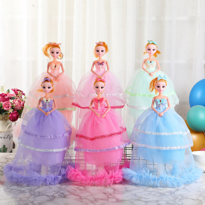 Stall Supply Toy Girl over Home Barbie Doll 42cm Blonde Hair Wedding Dress Princess Children Gift Wholesale