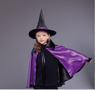 Halloween Cloak Children's Cloak Witch Clothes Witch Cloak Halloween Series Products Halloween Hat