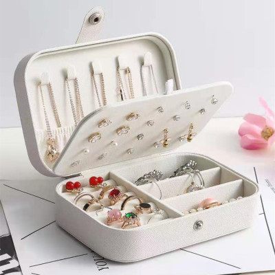 Portable Large Capacity Jewelry Box Ear Stud and Ring Necklace Storage Box Earrings Eardrop Ring Jewelry Box