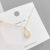 Korean Fashion Opal Necklace Women's Micro Inlaid Zircon Clavicle Chain Student Girlfriend Gifts Electroplated Real Gold Necklace