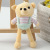Four-Sided Elastic Foam Shoulder Strap Bear Doll Striped Cute Bear Doll Green Pink BEBEAR Plush Toy Wholesale