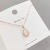 Korean Fashion Opal Necklace Women's Micro Inlaid Zircon Clavicle Chain Student Girlfriend Gifts Electroplated Real Gold Necklace