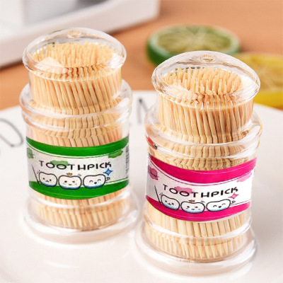 Toothpick Toothpick Box Bamboo Pipe Disposable Toothpick Toothpick Holder Portable Fine Toothpick Holder Household Bamboo Toothpick Box