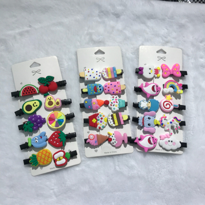 Children 'S Pretty Girl Cute Flower Cartoon Animal Fruit Duckbill Clip Princess Hair Accessories Korean Ins Barrettes Side Clip