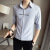 2021 Summer New Half Sleeve Shirt Men's Korean Slim Fit Lapel Shirt Cardigan Men's Casual Top Clothing