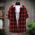 Plaid Shirt Men's Short-Sleeved Summer New Cross-Border Men's Clothing Wholesale Youth Korean Fashion Loose Cotton Shirt